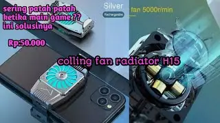 Review cooler  pendingin Hp + led || radiator H15 murah