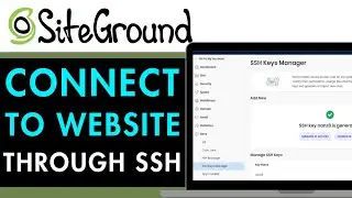 How to Connect to Website Through Ssh in Siteground 2026 (FULL TUTORIAL)
