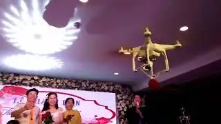 Nhẫn cưới được vận chuyển bằng flycame