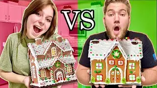 GIRLS VS BOYS: GINGERBREAD HOUSE CHALLENGE!!!
