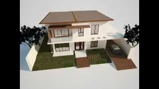 Sample 3D Model House in Cinema 4D
