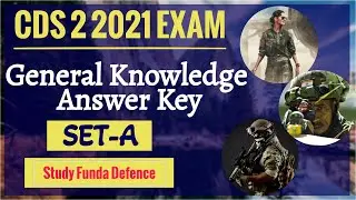 CDS 2 2021 GS ANSWER KEY I STUDY FUNDA I