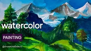 Learn EASY Landscape Painting  | Watercolor Painting Tutorial