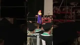 Student Ella Romanchych singing for her grad!