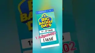 #shorts ♥️😃 Flipkart New sale is live | 1 August 2024 to 5 August 2024 ,