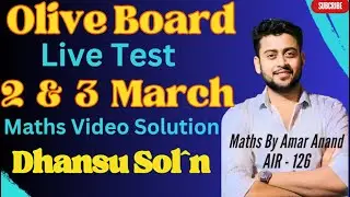 Oliveboard Live Test Analysis | 2 & 3 March | Oliveboard Solution #ssccgl #oliveboard