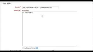 Adding a live link and an image without a toolbar in Moodle 2