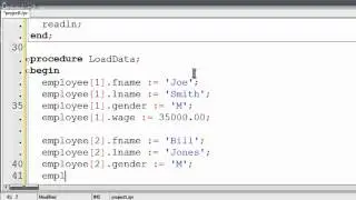Free Pascal Program Tutorial 30 - Array Of Record - Lazarus