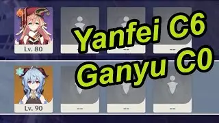 Solo Yanfei Kagura's Verity & Ganyu Amos' Bow spiral abyss 2.8 floor 12 genshin impact