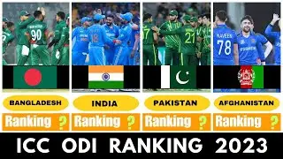 ICC latest ODI teams ranking 2023 | top 20 ODI teams ranking 2023 |