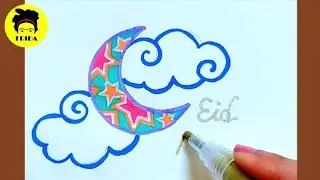 How To Draw Eid Wish Easily | Eid Ul Fitor 2023 Wishes | Eid Mubarak | Eid | Drawing Tutorial | Art