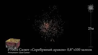 Р7041s Серебряный дракон 0,8″х100 залпов