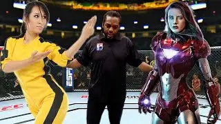 Crazy Fight 🔥🐉Bruce Lee woman vs. Iron Woman - EA Sports UFC 4
