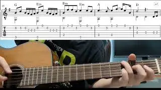 容易受傷的女人 (王菲) - 指彈吉他谱 (Vulnerable Woman) - Easy Fingerstyle Guitar Playthrough Lesson With Tabs