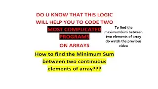 How To Find The Minimum Sum between Two Elements Of Array In Java