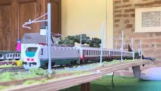 Frecciabianca con E402B in transito sul corridoio del Plastico Fs