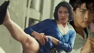 KungFu Fighting💥The Younger Sister's Super Kick, a Leap to Knock Down Her Opponent