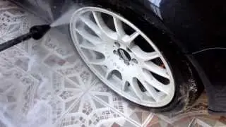 Limpiar llantas blancas bbs motorsport con kh7.