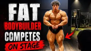 FAT BODYBUILDER COMPETES ON STAGE - 2 WEEKS OUT - Pull Day