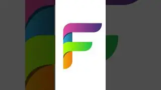 Modern F letter logo design in pixellab #shorts