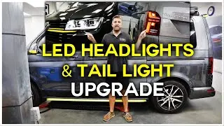 VW T6.1 gets Upgraded LED Headlights & Tail Lights! (Transform Your Van With Lighting Upgrades)