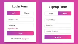 Login Form in HTML and CSS | Registration Form in HTML and CSS | Animated