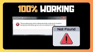 How to FIX The Procedure Entry Point Not Found Dynamic Link Library Error In Windows EASY FIX