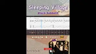 Best part of Black Sabbath-Sleeping Village [ Guitar Fingerstyle Tabs | Shorts ]