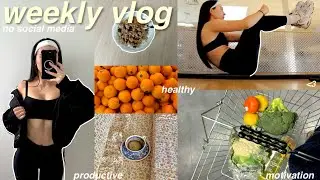 VLOG: quitting social media + healthy productive days in my life + moving my body 🍊