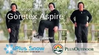 Outdoor Research Goretex Aspire - Women's Plus Size Rain Pants Ro's Review #plussize #plussizereview