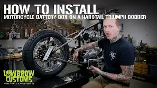 Motorcycle Battery Box Install How-To on a Hardtail Triumph Bobber