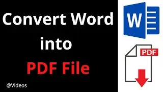 How To Convert Word Document To PDF In Windows 10 | Laptop | Online | Word To PDF
