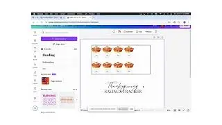 How To Make Savings Tracker in Canva Thanksgiving Savings Tracker Tutorial | Free A6 Printable
