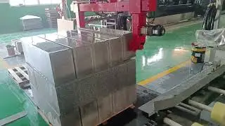 Automatic kerb/Curb Stone Unloading machine#stonemachine #stonework