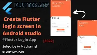 Create Flutter login screen in Android studio [2022]