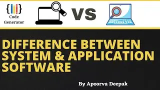 Difference Between System And Application Software | What Is  System And Application Software | CG