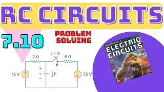 Step-response of RC circuits (Practice Problem 7.10 Alexander & Sadiku book)
