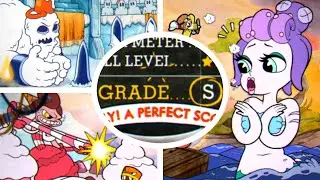 Cuphead - All Bosses [ NO DAMAGE ] Expert, S Rank, DLC
