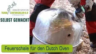 Feuerschale für einen großen Dutch Oven selbst gebaut wie Atago nur für Petromax FT18