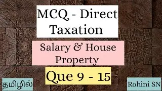 MCQ - Direct Tax - Part 2 in Tamil / CA Intermediate Taxation