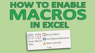HOW TO ENABLE MACROS IN EXCEL – MS Excel Tutorial#6