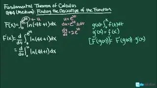 Calculus I: How to find the Derivative of a Function (Medium Lvl Question)