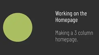 Home Page: 3 Columns