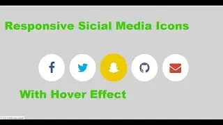 Social Media Icons Using HTML CSS | Fully Responsive With hover Effect | Hypertext