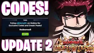 *⚡UPD 2* NEW ALL UPDATE 2 CODES FOR ANIME DESTROYERS! ROBLOX ANIME DESTROYERS CODES