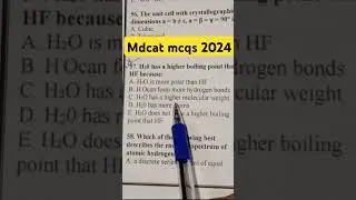 Mdcat Chemistry past papers 2024