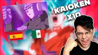 🔥English Dragon Ball REACTION 🐲 LATIN VS SPANISH | Goku Blue Kaioken
