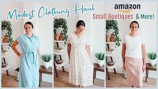 SPRING CLOTHING HAUL & TRY ON | MODEST FASHION | AMAZON, BOUTIQUES & MORE