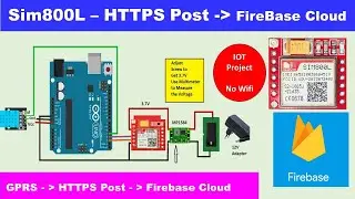 Sim800L Https Post Firebase DHT 11 Sensor Data || Sim800L Https Request |   HTTPSSL=1 | Sim800L GPRS