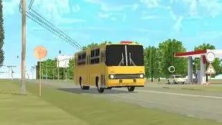 Поездка на автобусе Ikarus 260 по пригородному маршруту 
